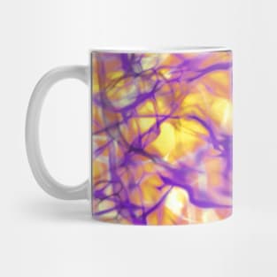 Circuits Abstract in Purple on Yellow Mug